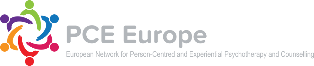 PCE Europe logo (a multi-colour six-pointed star made up of people)